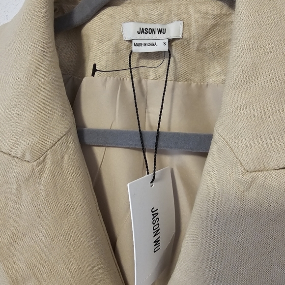 Jason Wu Khaki Linen Blazer Women's Size Small NWT - Picture 3 of 12